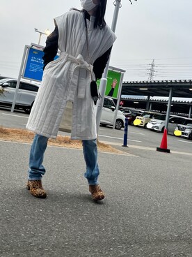 「アイテム（ブーティ、ブラウン系）」を使った、𝙖𝙤𝙞さん（レディース・157cm）の冬コーディネート