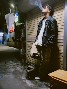 「carhartt」｜「アイテム（スリッポン）」を使った、shawnさん（メンズ・173cm）の秋コーディネート