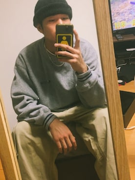「TOMMY HILFIGER（トミーヒルフィガー）のアイテム（スウェット）」を使った、shawnさん（メンズ・173cm）の夏コーディネート