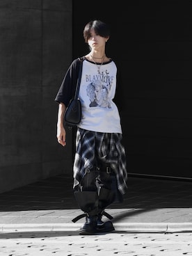 「HERE'S（HERE'S）のアイテム」を使った、Uminaさん（メンズ・170cm）の秋コーディネート