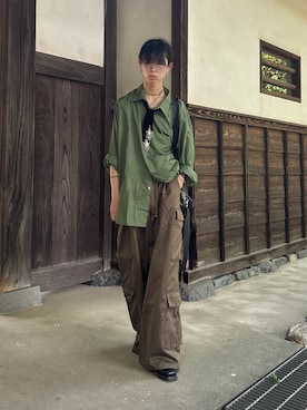 「アイテム（ヘアアクセサリー）」を使った、Uminaさん（メンズ・170cm）の夏コーディネート
