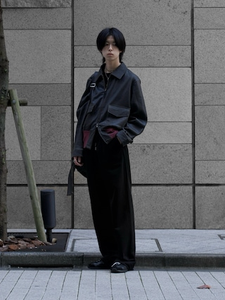 「ANTHEM A(アンセムエー)のCRACK TERRY BLOUSON(ブルゾン)」を使った、Uminaさん(メンズ・170cm)の秋コーディネート