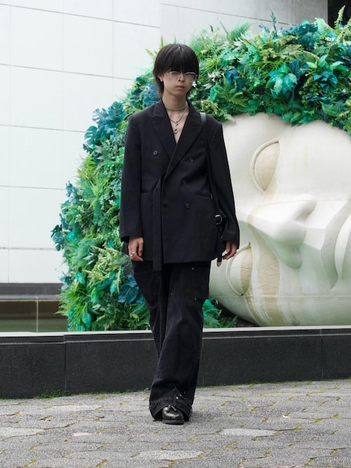 「BLAYMORE(ブレイモア)の【BLAYMORE】MATOI Double Shape Jacket(テーラードジャケット)」を使った、Uminaさん(メンズ・170cm)の夏コーディネート