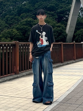 「アイテム（その他）」を使った、Uminaさん（メンズ・170cm）の夏コーディネート