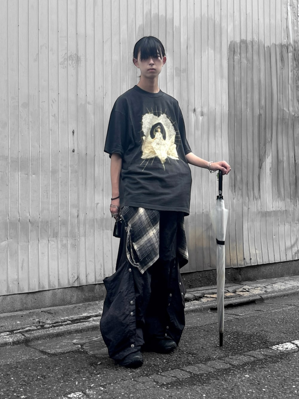 【GRANCY】　ナイロンパンツ　ブラック　& takato サイン付き　シール GRANCY たかと氏着用 ナイロンパンツ 黒 服作り】普通のパンツしか