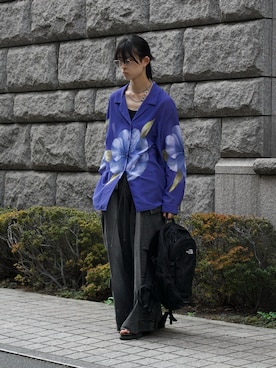 「THE NORTH FACE（ザノースフェイス）のアイテム」を使った、Uminaさん（メンズ・170cm）の春コーディネート