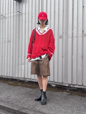 「アイテム（その他）」を使った、Uminaさん（メンズ・170cm）の冬コーディネート