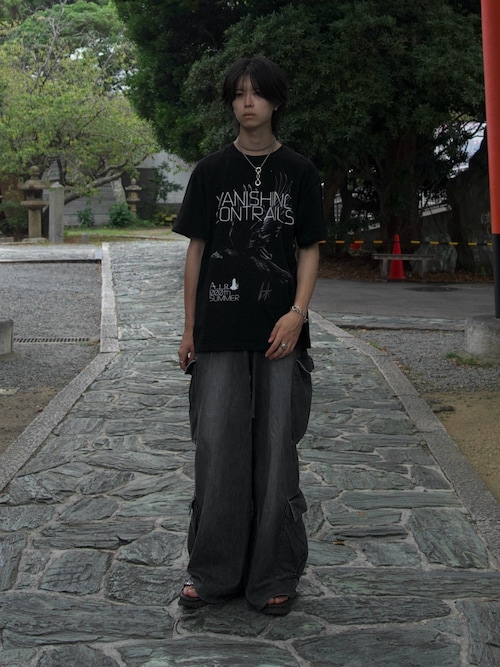 「BLAYMORE(ブレイモア)の【BLAYMORE】 Washed Denim Cargo Pant(カーゴパンツ)」を使った、Uminaさん(メンズ・170cm)の夏コーディネート
