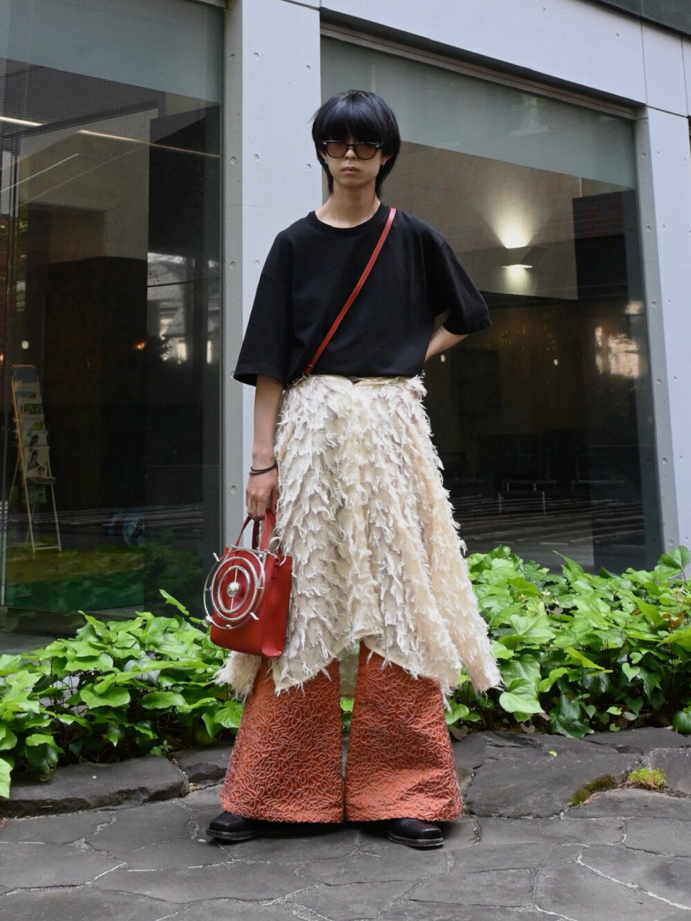 【完売品】seyto ジャガードグロッシーフレアパンツ seyto（セイト）の「Jacquard glossy wide flare pants