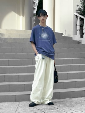 「アイテム（トートバッグ）」を使った、Uminaさん（メンズ・169cm・20代）の夏コーディネート