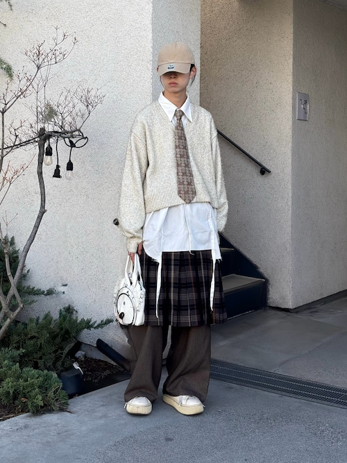 seyto ニットカーディガン　soerte セール】Lame melange knit short cardigan / ラメメランジニット