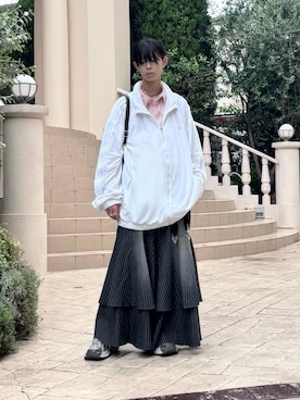 「アイテム（ジャージ）」を使った、Uminaさん（メンズ・170cm）の秋コーディネート