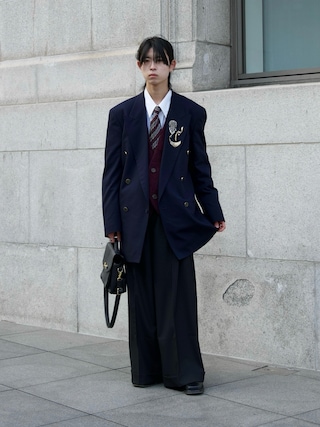 「WEGO(ウィゴー)のWEGO/【2点セット】スカーフ付きビットショルダーバッグ(ショルダーバッグ)」を使った、Uminaさん(メンズ・170cm)の冬コーディネート