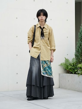「soerte（ソエルテ）のアイテム」を使った、Uminaさん（メンズ・170cm）の夏コーディネート