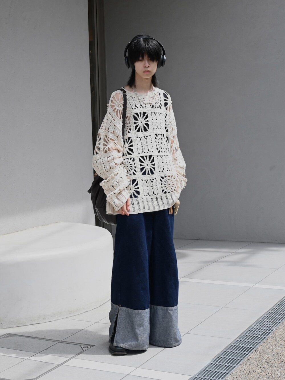 Aphltous クロシェ編み L/S メッシュ シアーニット Aphlotus（アプロタス）の「クロシェ編み L/S メッシュ シアー