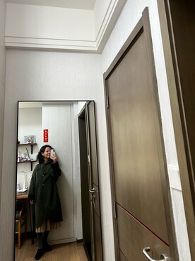 「VINTAGE（ヴィンテージ）のアイテム（ダッフルコート）」を使った、Wensaysさん（レディース・158cm）の冬コーディネート