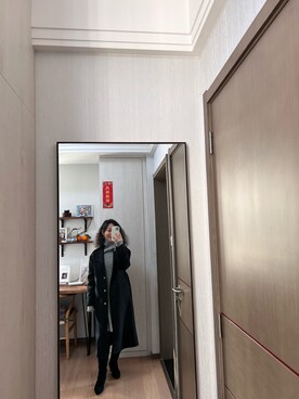 「VINTAGE（ヴィンテージ）のアイテム（ダッフルコート）」を使った、Wensaysさん（レディース・158cm）の冬コーディネート