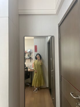 「NANO universe（ナノユニバース）のアイテム（ワンピース/ドレス）」を使った、Wensaysさん（レディース・158cm）の夏コーディネート