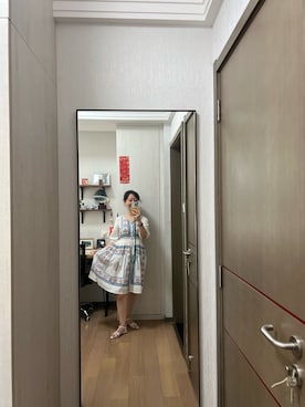 「VINTAGE（ヴィンテージ）のアイテム（ワンピース）」を使った、Wensaysさん（レディース・158cm）の夏コーディネート