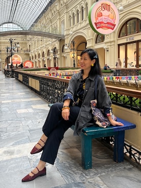 「MUJI Labo（ムジラボ）のアイテム」を使った、Wensaysさん（レディース・158cm）の夏コーディネート