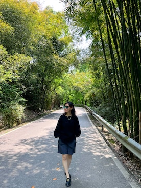 「GAP（ギャップ）のアイテム（ジャージ）」を使った、Wensaysさん（レディース・158cm）の春コーディネート