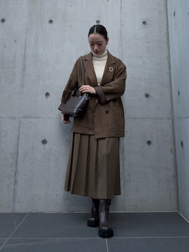 「アイテム（テーラードジャケット）」を使った、waniniさん（レディース・149cm）の秋コーディネート