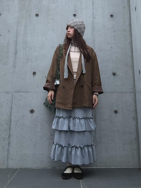 「アイテム（バレエシューズ）」を使った、waniniさん（レディース・149cm）の秋コーディネート