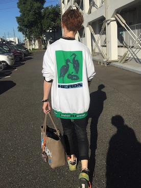 「コーディネート」｜「アイテム（スウェット）」を使った、yasu「相互フォロー」さん（メンズ・174cm）の秋コーディネート