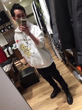 「アイテム（スラックス）」を使った、yasu「相互フォロー」さん（メンズ・174cm・20代）の春コーディネート