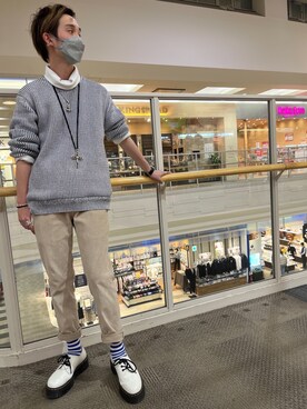 「アイテム（ブーツ）」を使った、yasu「相互フォロー」さん（メンズ・174cm・20代）の春コーディネート
