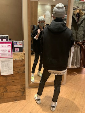 「アイテム（パーカー）」を使った、yasu「相互フォロー」さん（メンズ・174cm・20代）の冬コーディネート