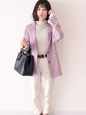 「RAY CASSIN（レイカズン）のアイテム」を使った、fluffyさん（レディース・153cm）の春コーディネート