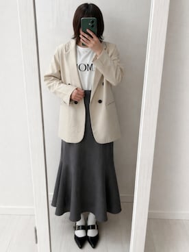 「me+em select（ミームセレクト）のアイテム」を使った、fluffyさん（レディース・153cm）の春コーディネート