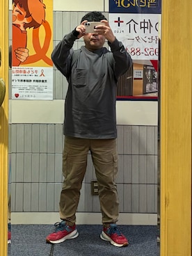 「GOLDWIN（ゴールドウィン）のアイテム」を使った、gami017さん（メンズ・165cm）の春コーディネート