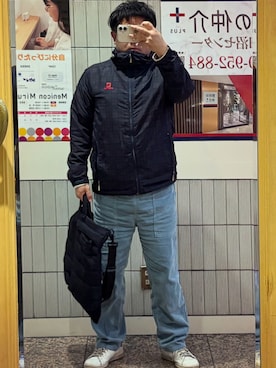 「アイテム（その他アウター、グリーン系）」を使った、gami017さん（メンズ・165cm）の秋コーディネート