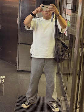 「coen（コーエン）のアイテム（パンツ）」を使った、gami017さん（メンズ・165cm）の夏コーディネート