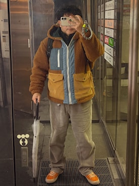 「ALAND（エーランド）のアイテム」を使った、gami017さん（メンズ・165cm）の冬コーディネート