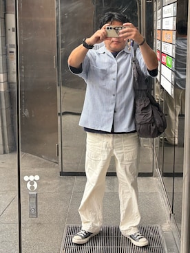 「coen（コーエン）のアイテム」を使った、gami017さん（メンズ・165cm）の夏コーディネート