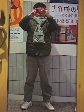 「JOURNAL STANDARD relume（ジャーナルスタンダード　レリューム）のアイテム（パンツ）」を使った、gami017さん（メンズ・165cm）の冬コーディネート
