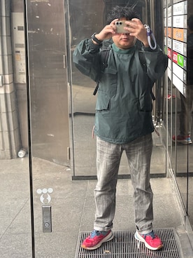 「UNDER ARMOUR（アンダーアーマー）のアイテム」を使った、gami017さん（メンズ・165cm）の春コーディネート