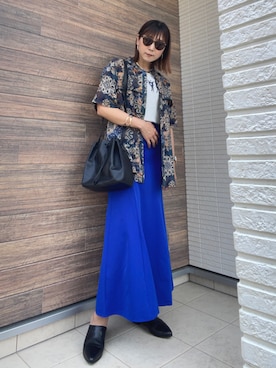 バングル リストバンドを使った 青コーデ のレディース人気ファッションコーディネート Wear