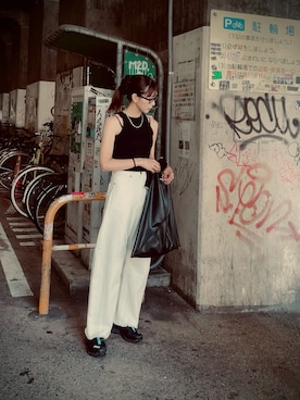 「MM6 Maison Margiela（ｴﾑｴﾑｼｯｸｽ ﾒｿﾞﾝ ﾏﾙｼﾞｪﾗ）のアイテム」を使った、YURIさん（骨格ナチュラル・レディース・165cm）の夏コーディネート