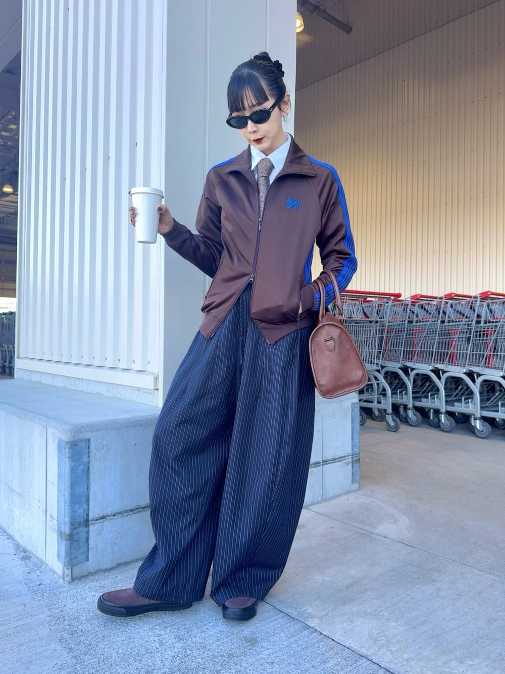 Needlesのジャージ（ブラウン系）を使った人気ファッション