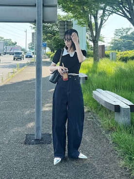 「FREE'S MART（フリーズマート）のアイテム（パンツ）」を使った、YURIさん（レディース・166cm）の春コーディネート