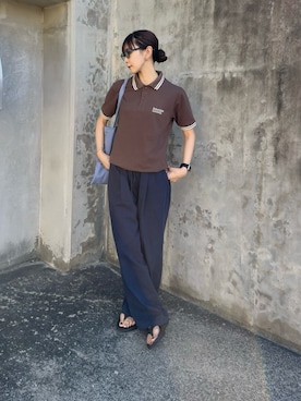 「アイテム（シューズ）」を使った、YURIさん（レディース・166cm）の夏コーディネート