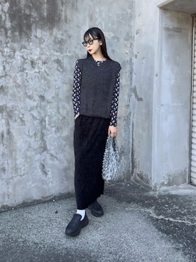 「GeeRA（ジーラ）のアイテム」を使った、YURIさん（レディース・166cm）の秋コーディネート