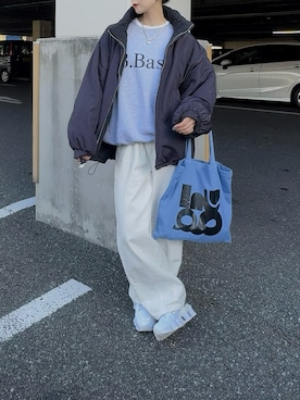 「アイテム（ブルゾン）」を使った、YURIさん（レディース・166cm）の冬コーディネート