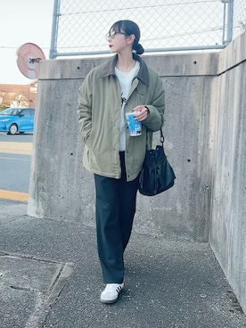 「CPCM（シーピーシーエム）のアイテム（その他アウター）」を使った、YURIさん（レディース・166cm）の秋コーディネート