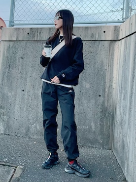 「Champion（チャンピオン）のアイテム」を使った、YURIさん（骨格ナチュラル・レディース・166cm）の秋コーディネート