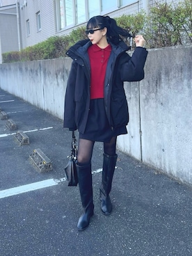 「アイテム（サングラス）」を使った、YURIさん（レディース・166cm）の秋コーディネート